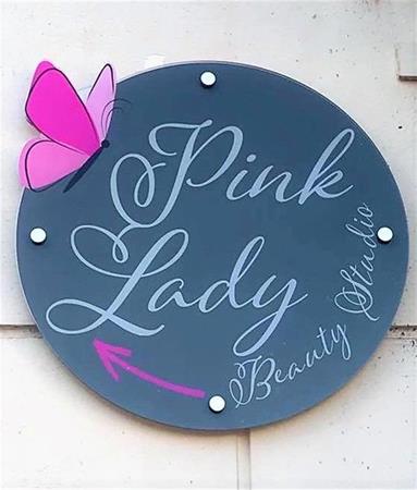 Pink Lady Beauty Studio Sign